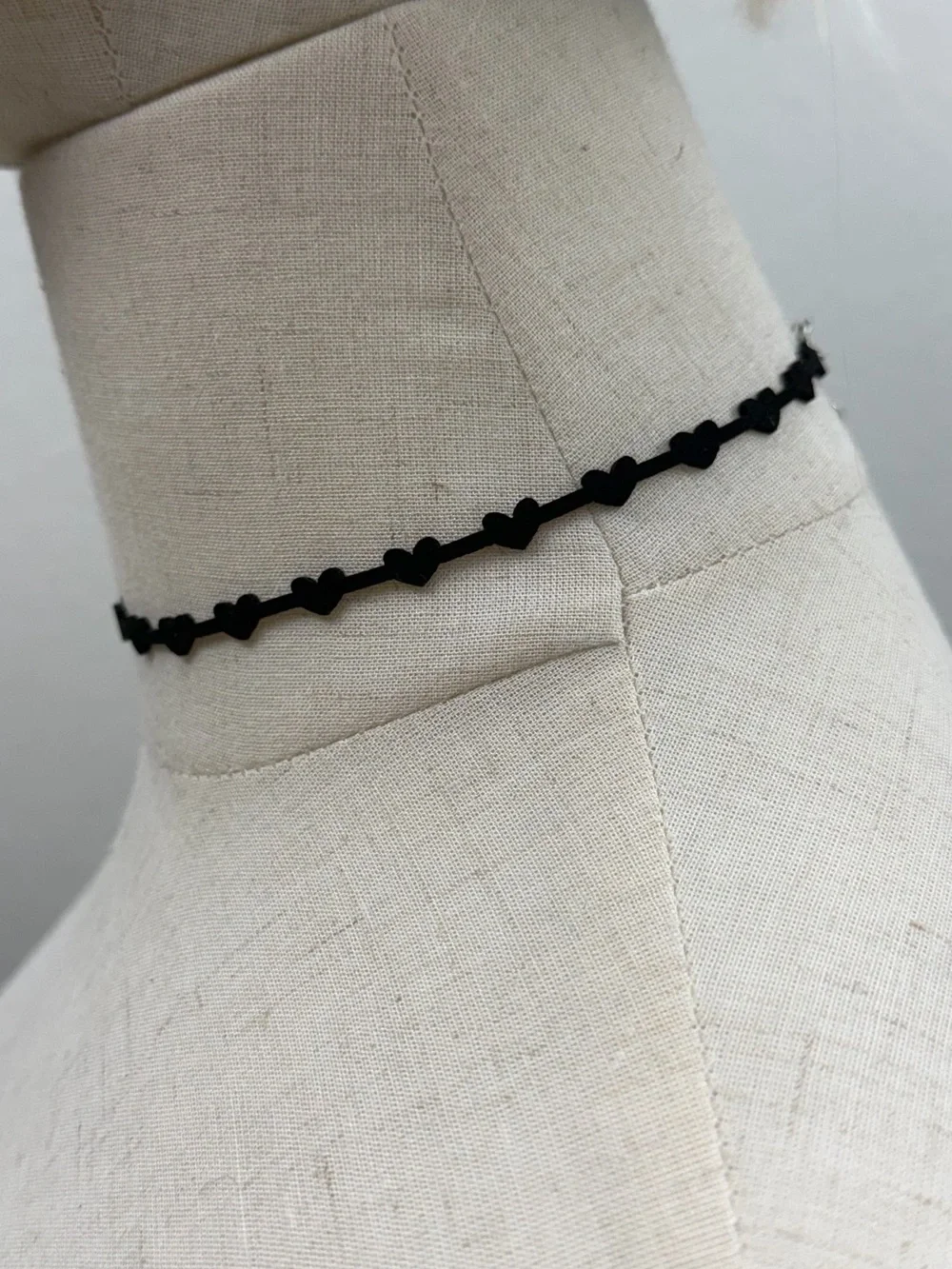 Black Heart Choker Necklace Gothic Heart Lace Choker Y2K Grunge Minimalist